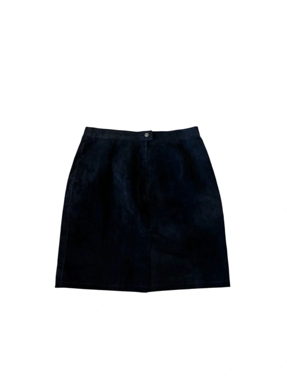 Vintage Global Identity Black Suede Mini Skirt Size 13/14